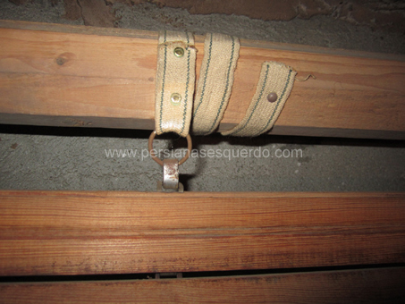tirante de cinta persiana enrollable de madera